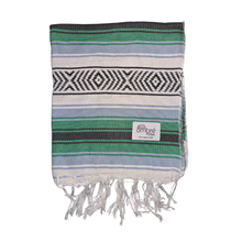 Load image into Gallery viewer, Green and Black Organic Cotton Blanket