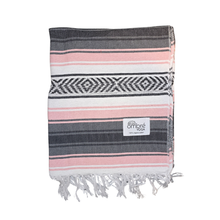 Load image into Gallery viewer, Pink and Gray Organic Cotton Blanket