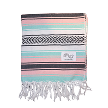 Load image into Gallery viewer, Pink and Teal Organic Cotton Blanket
