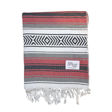 Load image into Gallery viewer, Red and Black Organic Cotton Blanket